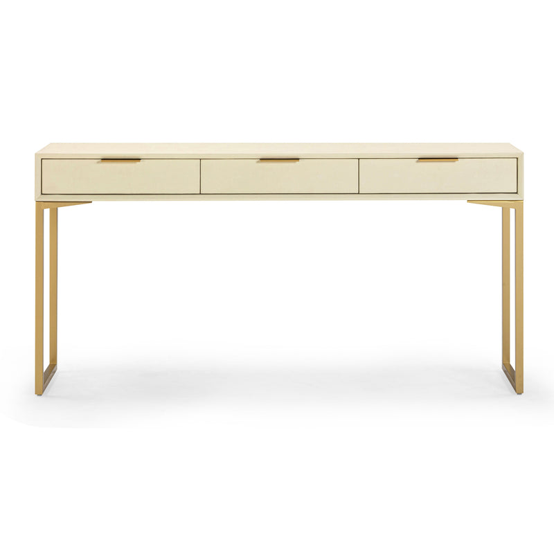 Pesce 59" Faux Shagreen 3-Drawer Console Table-zoom-