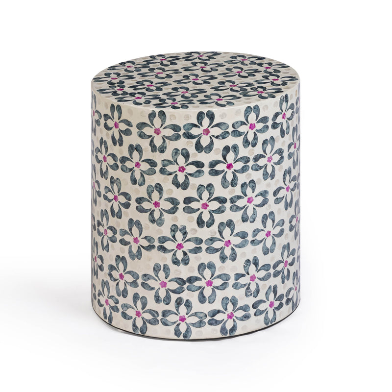 Lorna Capiz Shell Accent Stool-zoom-