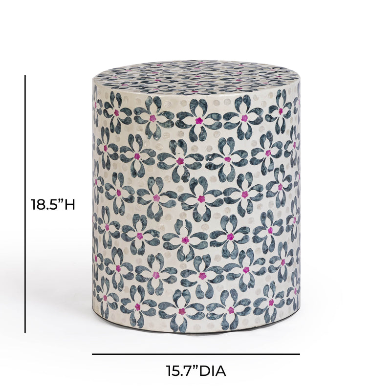 Lorna Capiz Shell Accent Stool-zoom-