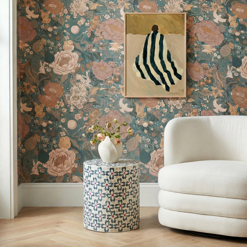 Lorna Capiz Shell Accent Stool-zoom-