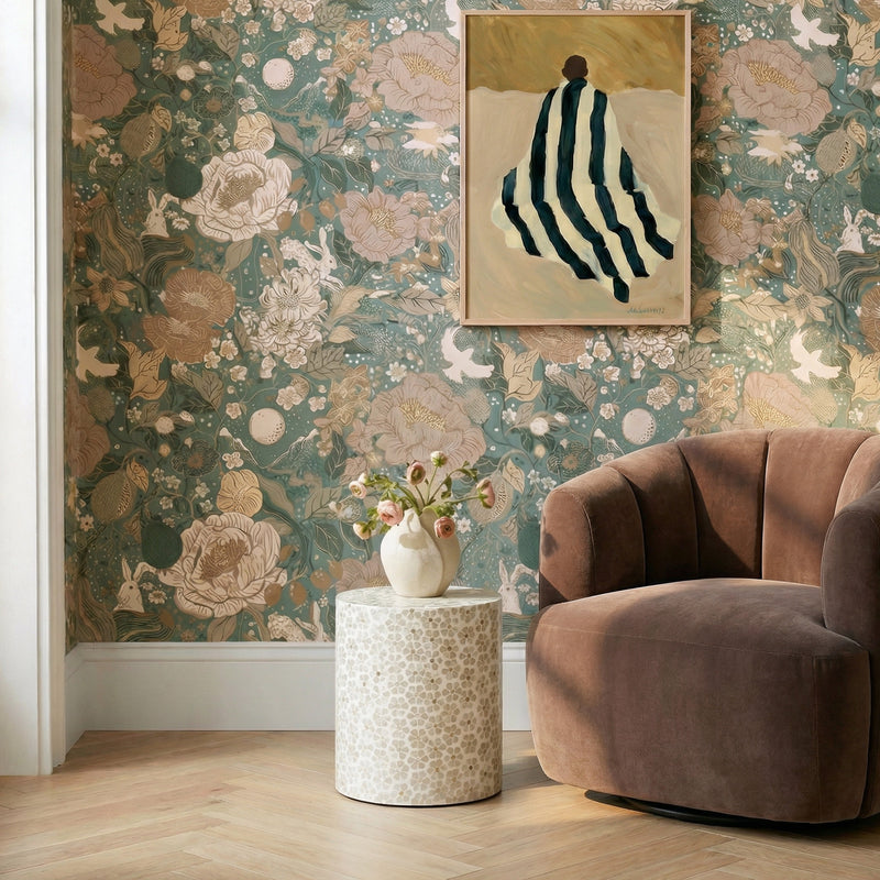 Lorna Capiz Shell Accent Stool-zoom-