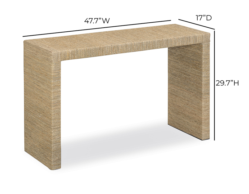 Mona 48" Natural Seagrass Console Table-zoom-