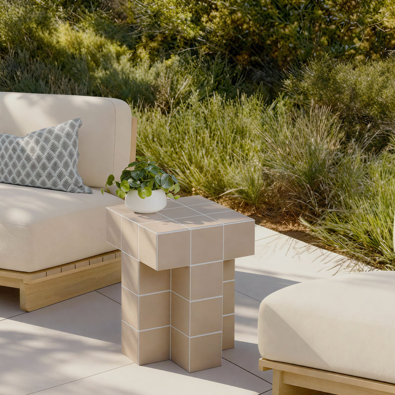Alma Tile Concrete Indoor/Outdoor Side Table-zoom-