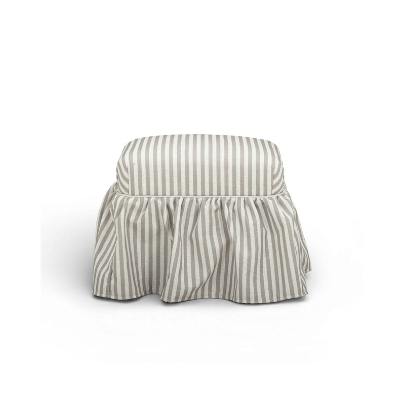 Gertrude Striped Performance Linen Skirted Ottoman-zoom-