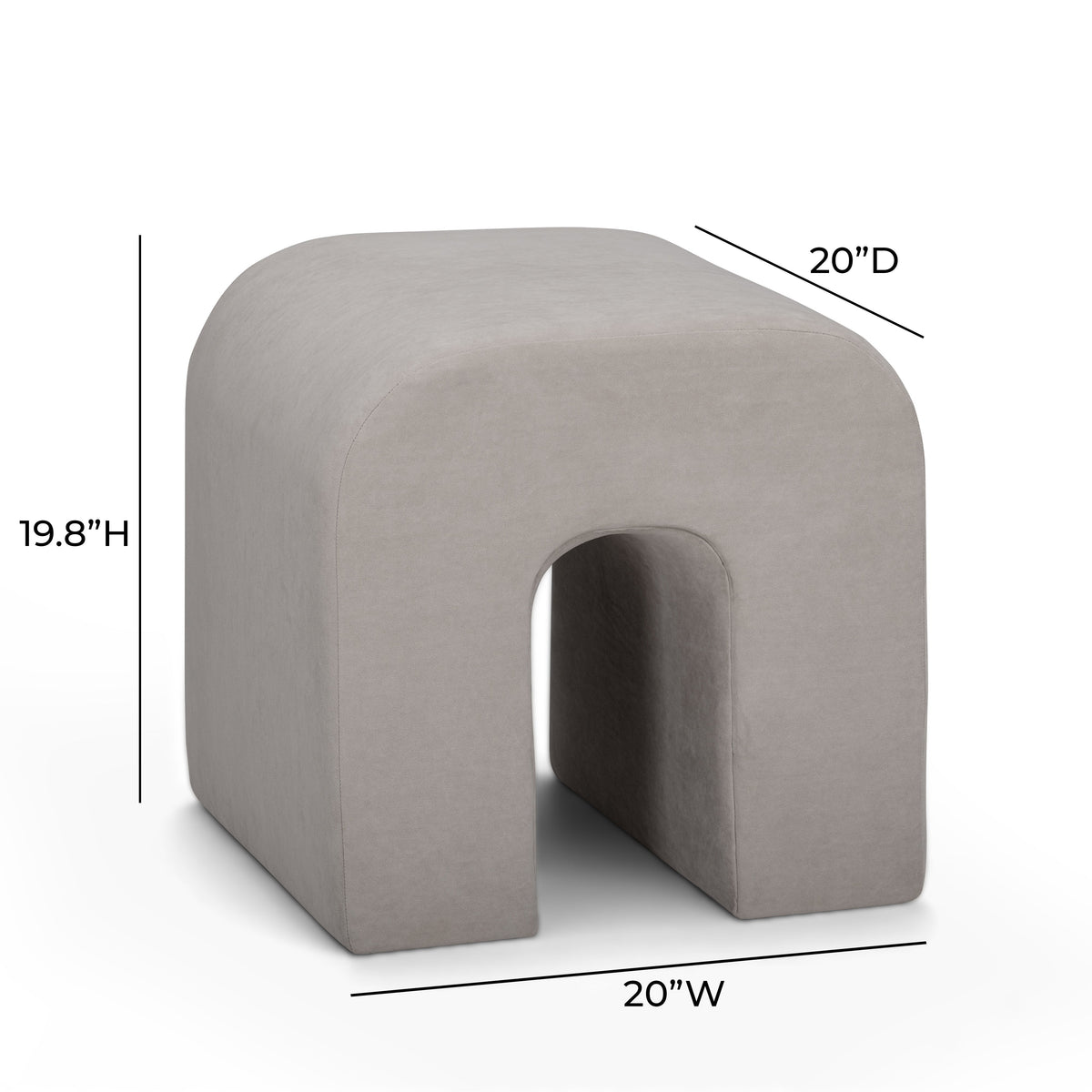 Desi Performance Velvet Ottoman