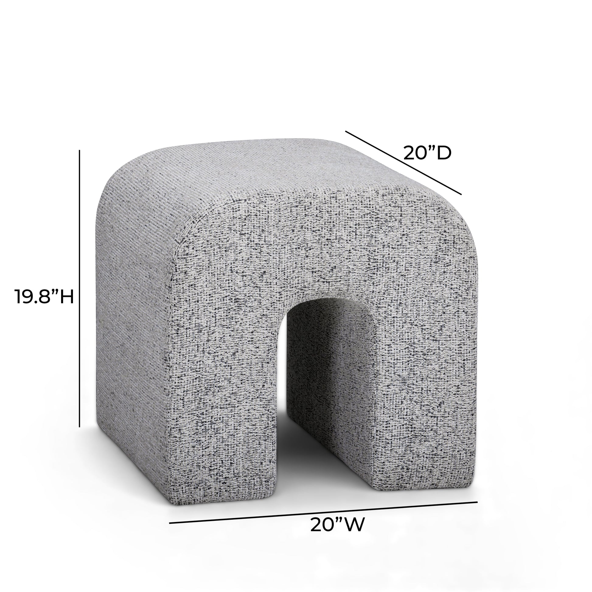 Desi Woven Performance Fabric Ottoman
