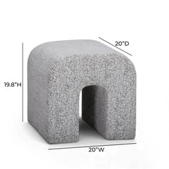 Desi Woven Performance Fabric Ottoman