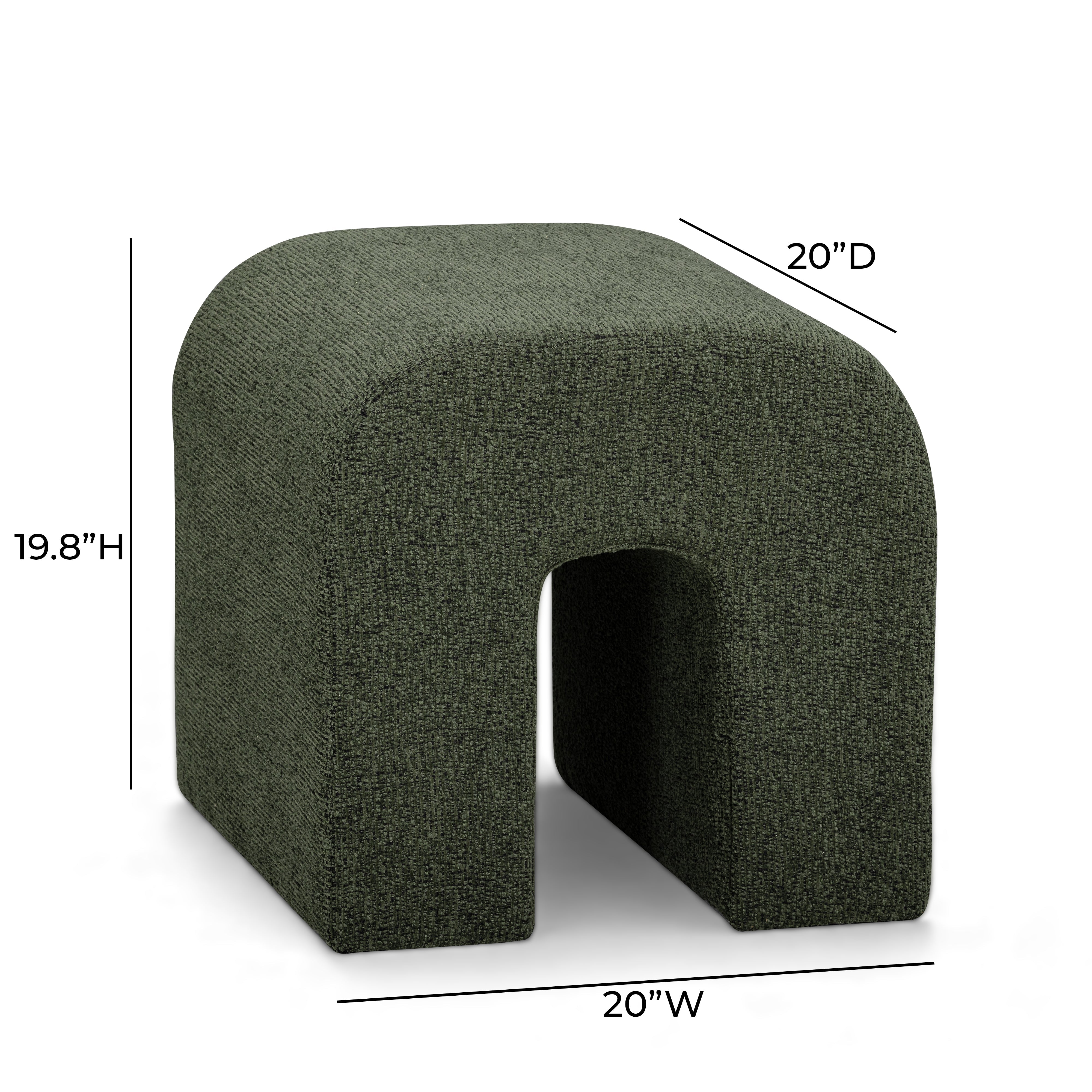 Desi Woven Performance Fabric Ottoman