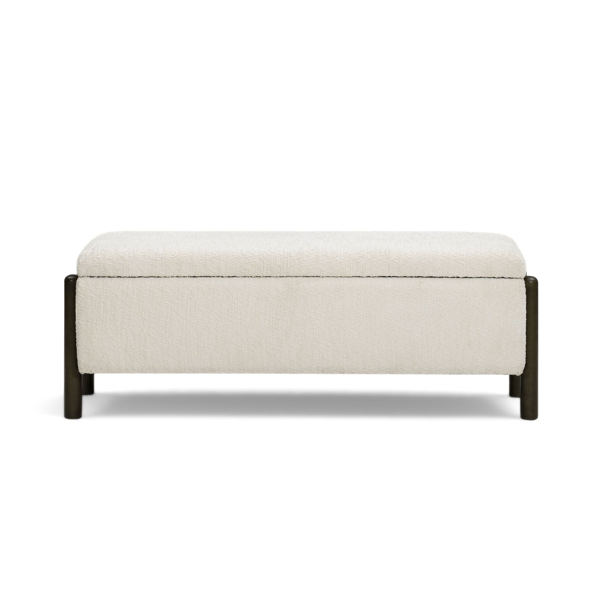 Abby 52" Nubby Fabric Storage Bench