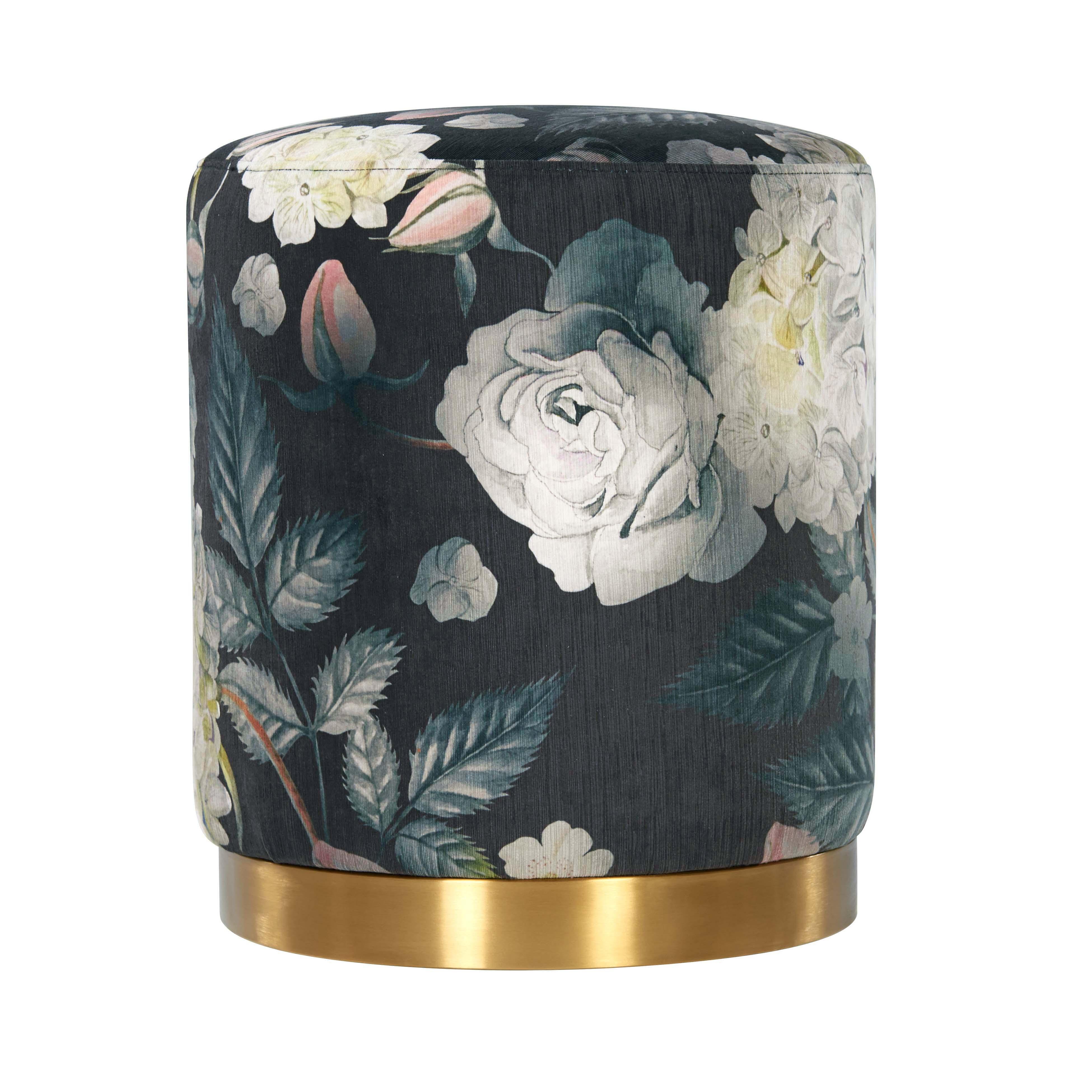Opal Performance Velvet Ottoman