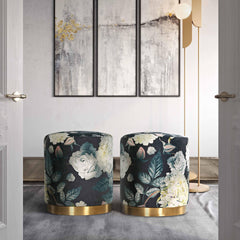 Opal Performance Velvet Ottoman