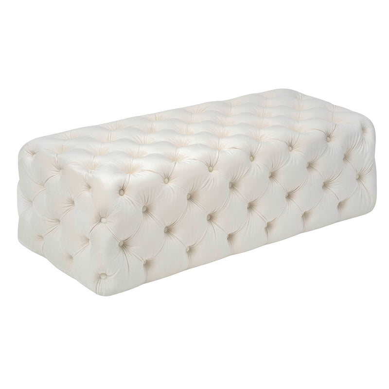 Kaylee 49" Performance Velvet Tufted Jumbo Ottoman-zoom-