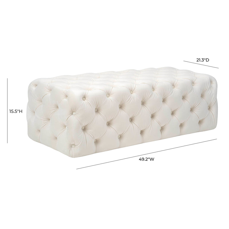 Kaylee 49" Performance Velvet Tufted Jumbo Ottoman-zoom-