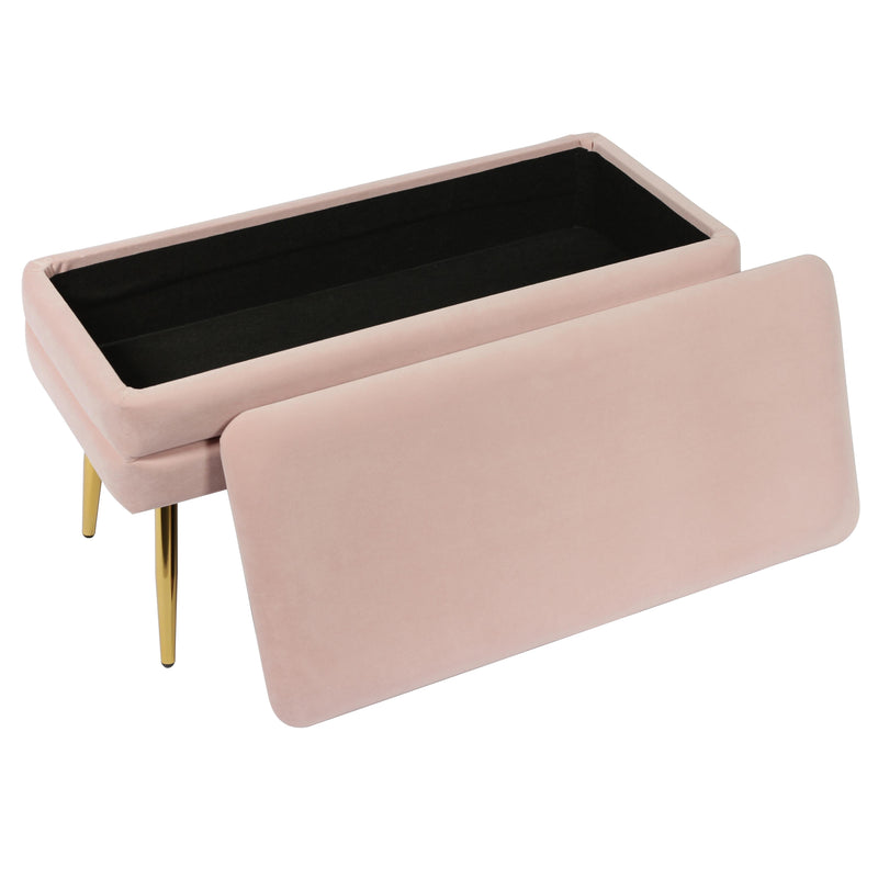 Ziva 31" Velvet Storage Bench-zoom-