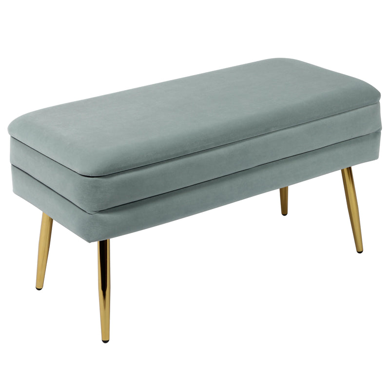 Ziva 31" Velvet Storage Bench-zoom-