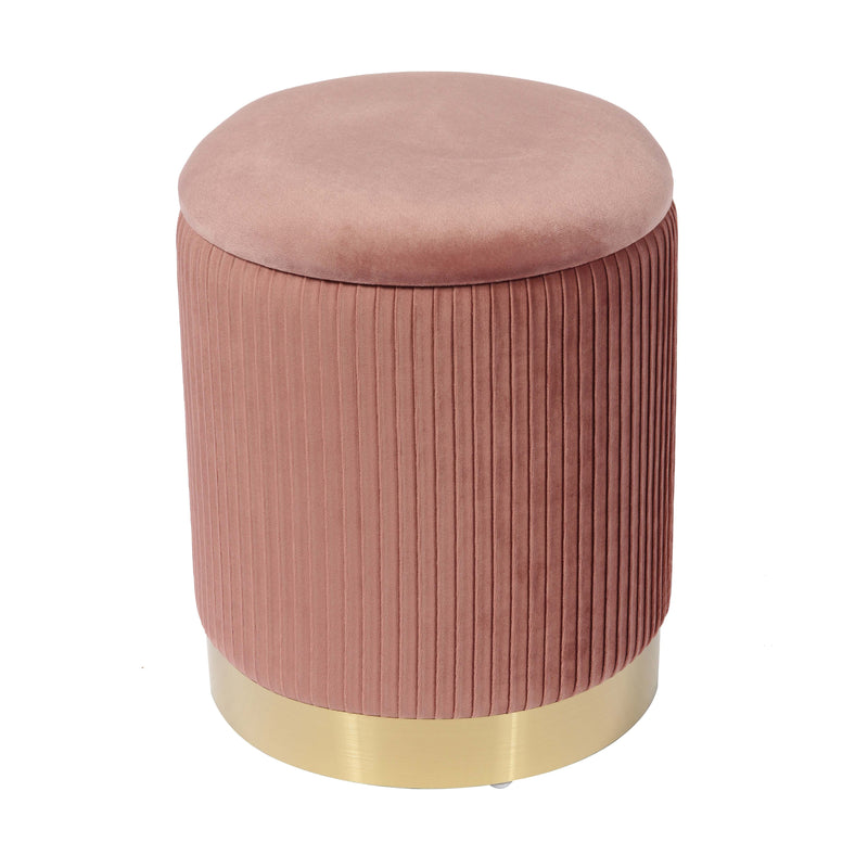 Zoe Performance Velvet Storage Ottoman-zoom-
