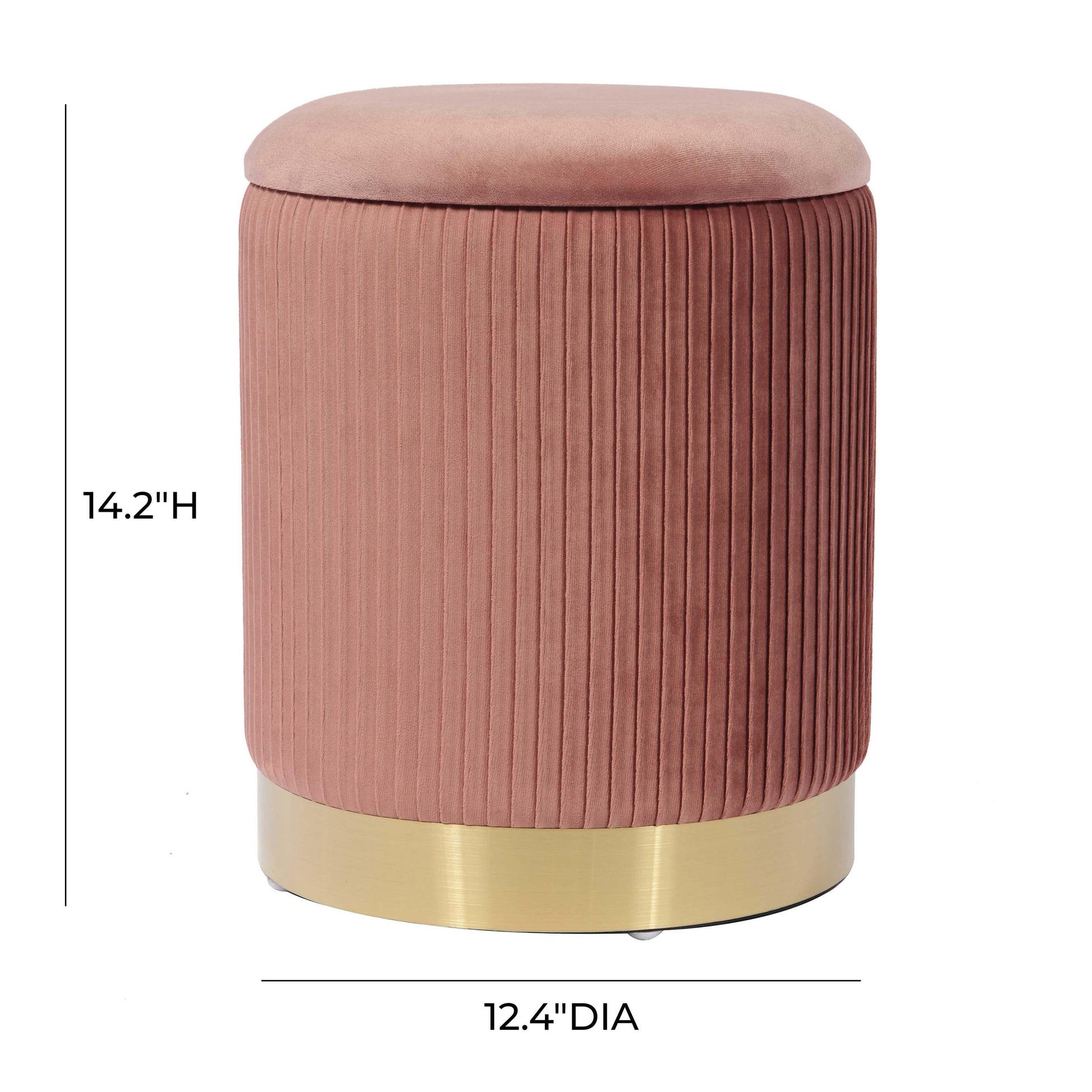 Zoe Performance Velvet Storage Ottoman