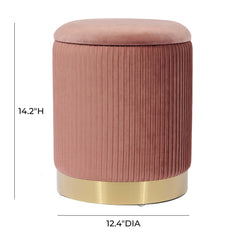 Zoe Performance Velvet Storage Ottoman