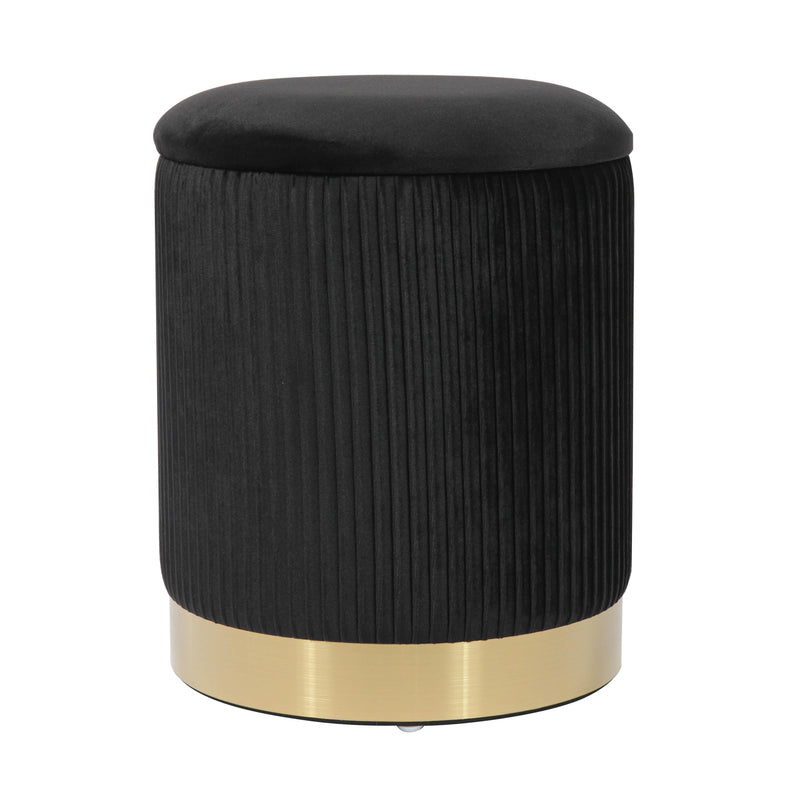 Zoe Performance Velvet Storage Ottoman-zoom-