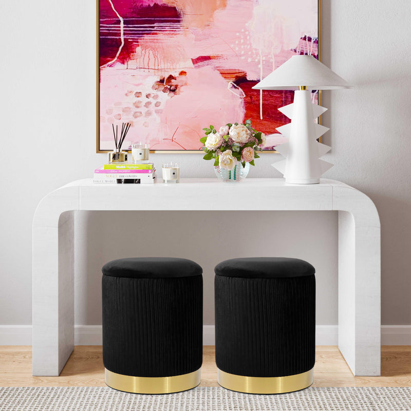 Zoe Performance Velvet Storage Ottoman-zoom-