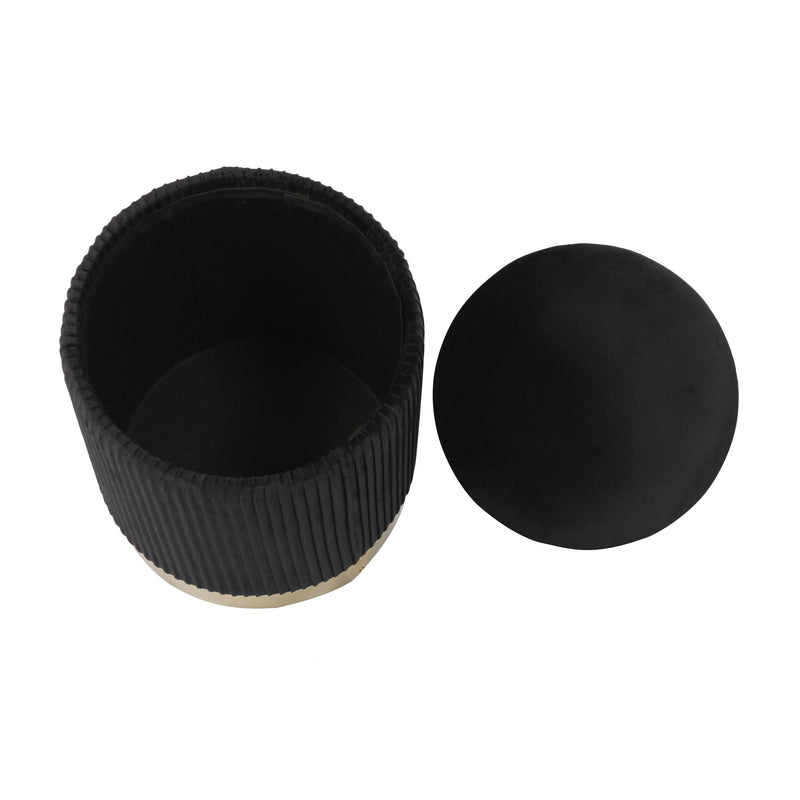 Zoe Performance Velvet Storage Ottoman-zoom-