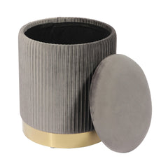 Zoe Performance Velvet Storage Ottoman