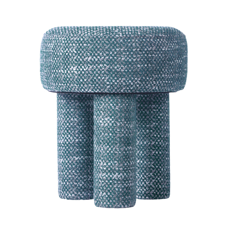 Claire Nubby Performance Fabric Accent Stool-zoom-