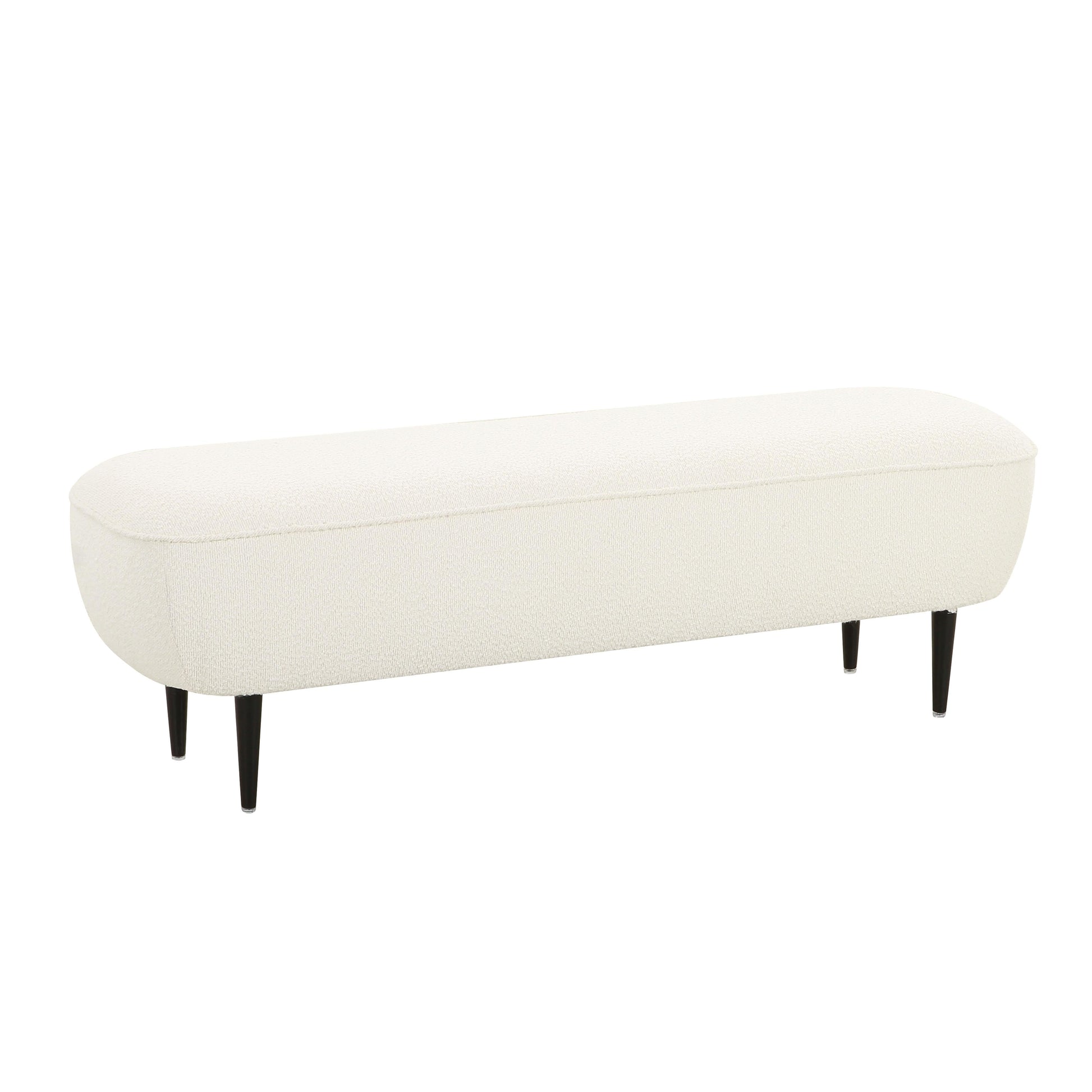 Denise 51" Cream Performance Boucle Bench