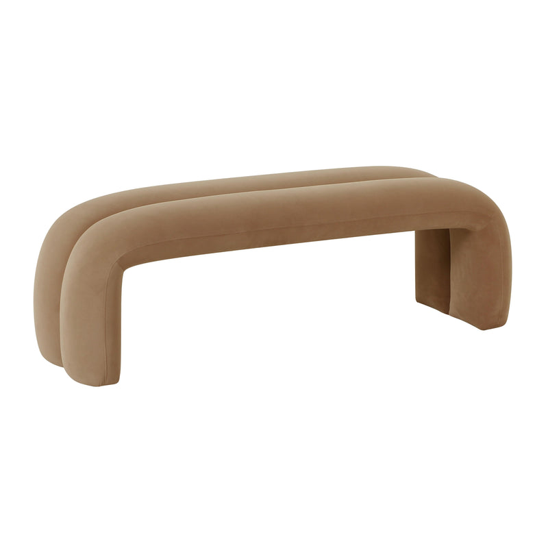 Leigh 56" Performance Velvet Channeled Bench-zoom-