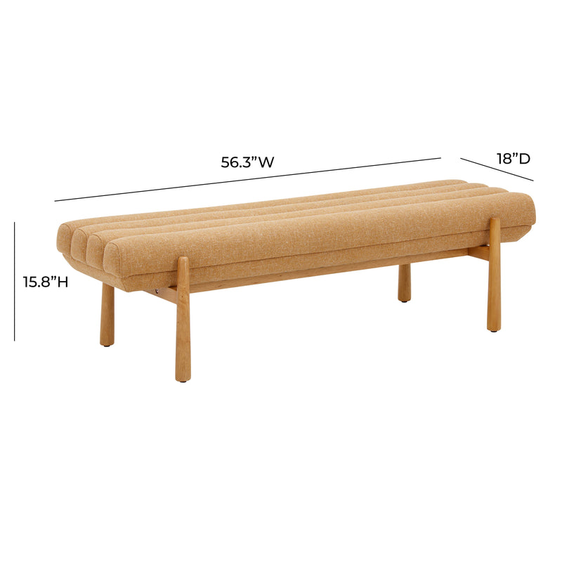Julianna 56" Textured Performance Fabric Bench-zoom-
