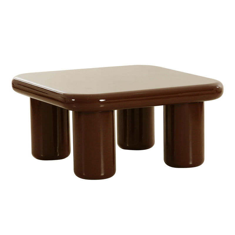 Memphis 33.5" Glossy Square Coffee Table-zoom-
