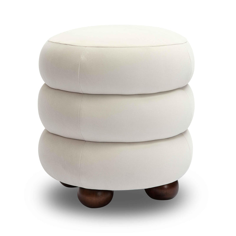 Stefanie Performance Velvet Ottoman-zoom-