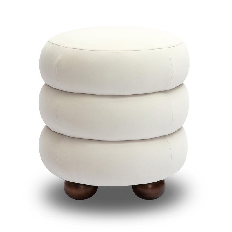 Stefanie Performance Velvet Ottoman-zoom-