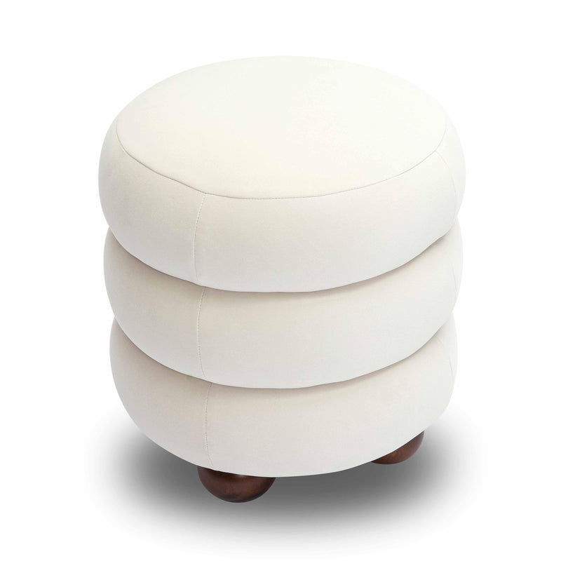 Stefanie Performance Velvet Ottoman-zoom-