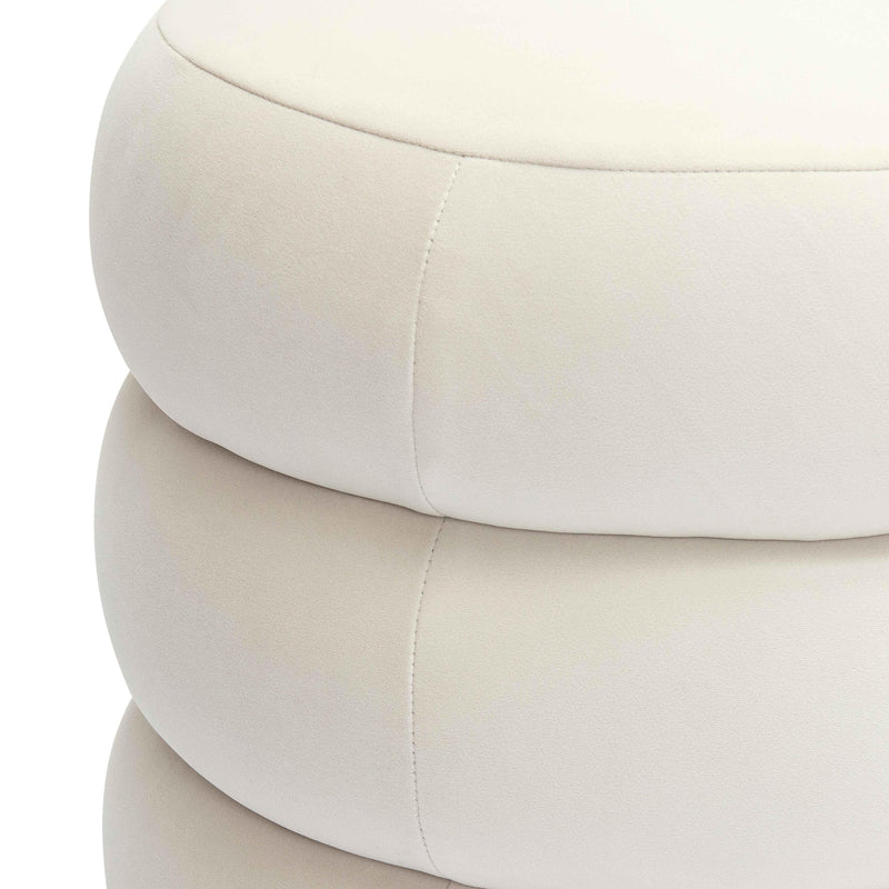Stefanie Performance Velvet Ottoman-zoom-