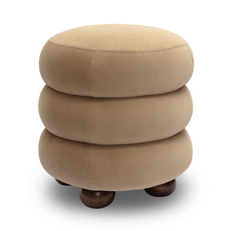Stefanie Performance Velvet Ottoman-zoom-