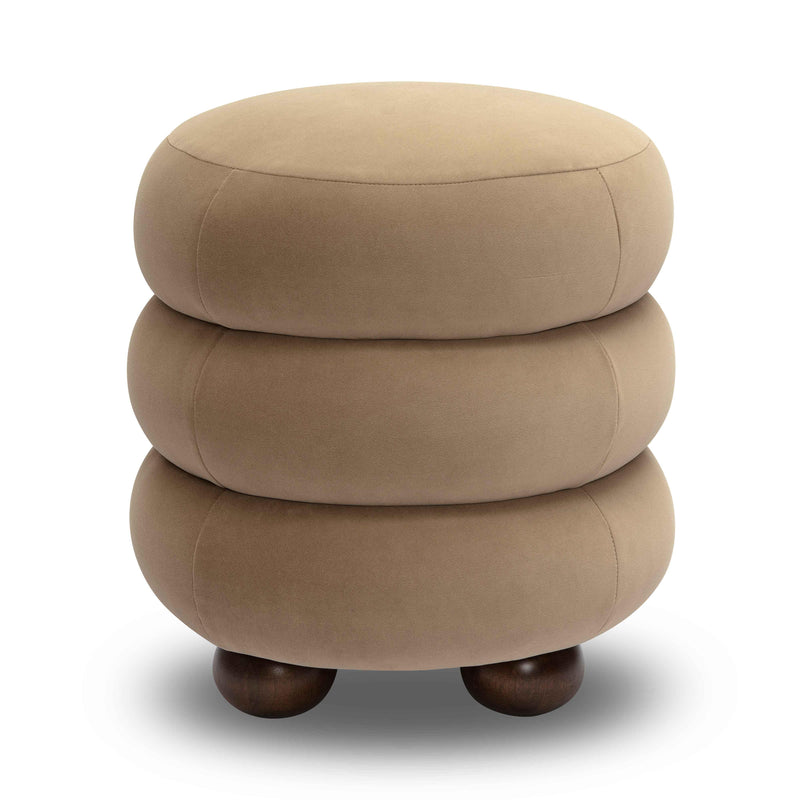 Stefanie Performance Velvet Ottoman-zoom-