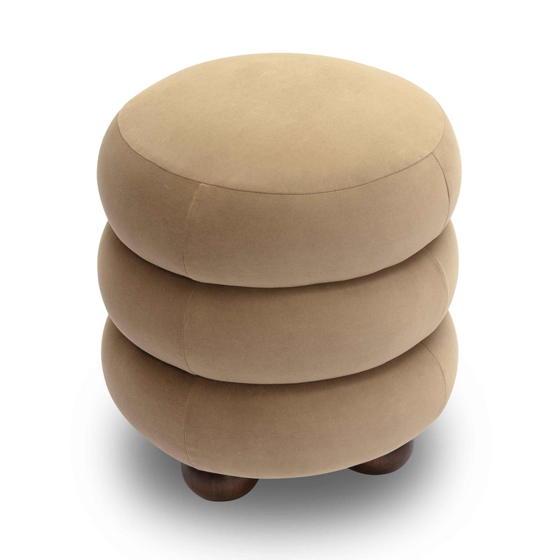 Stefanie Performance Velvet Ottoman-zoom-