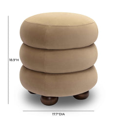 Stefanie Performance Velvet Ottoman