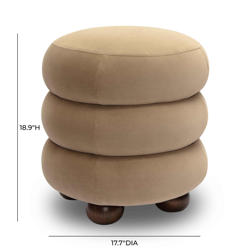 Stefanie Performance Velvet Ottoman-zoom-