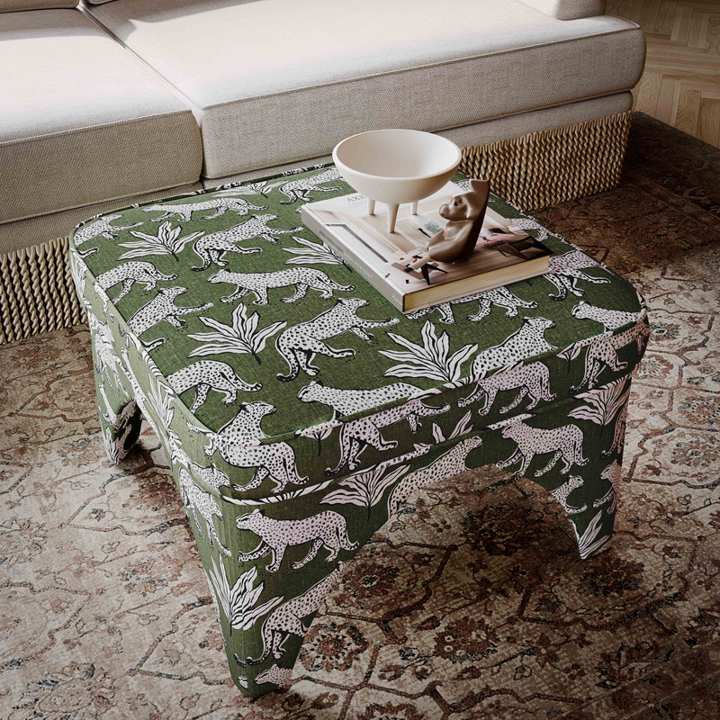 Raji Leopard Performance Jacquard Ottoman-zoom-