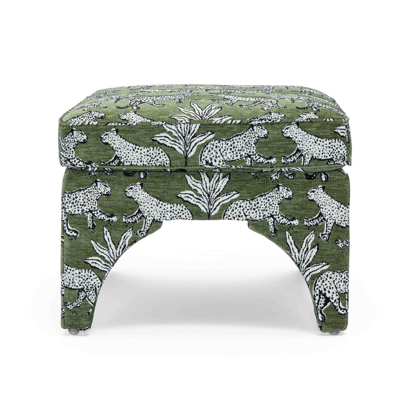 Raji Leopard Performance Jacquard Ottoman-zoom-