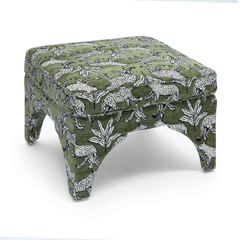 Raji Leopard Performance Jacquard Ottoman-zoom-