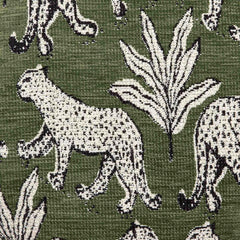 Raji Leopard Performance Jacquard Ottoman