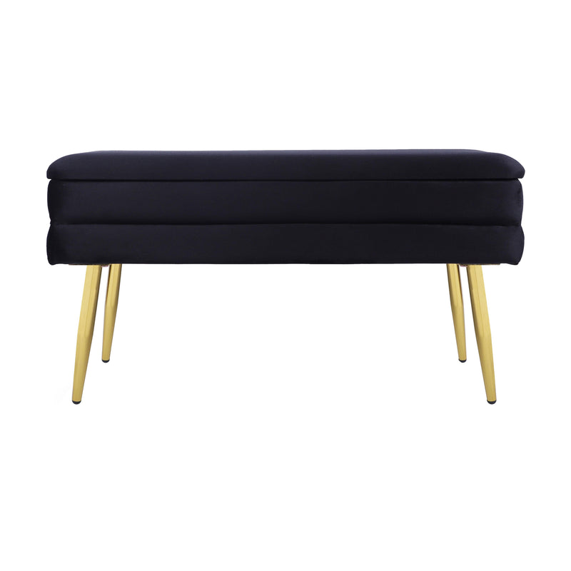 Ziva 31" Velvet Storage Bench-zoom-