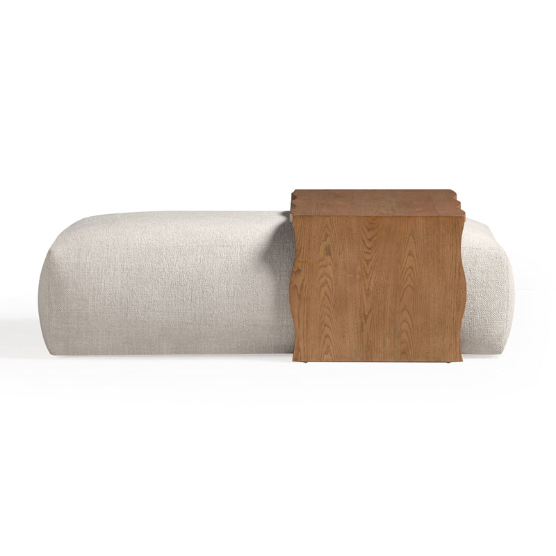 Spencer 54" Performance Basketweave Ottoman with Bridge Table-zoom-