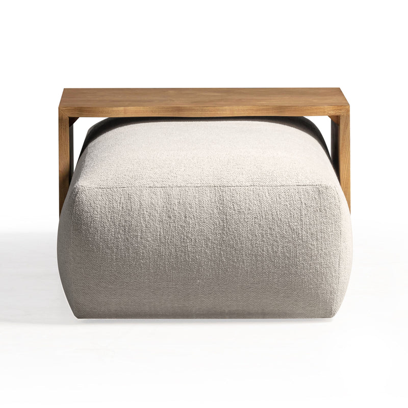 Spencer 54" Performance Basketweave Ottoman with Bridge Table-zoom-