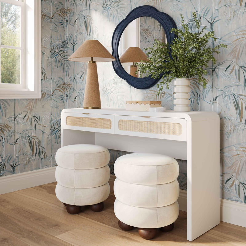 Patty 48" Rattan 2-Drawer Console Desk-zoom-
