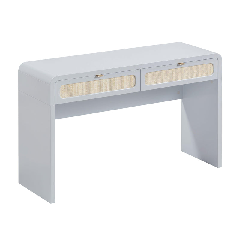 Patty 48" Rattan 2-Drawer Console Desk-zoom-