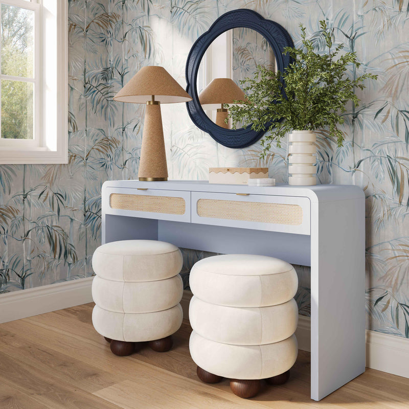 Patty 48" Rattan 2-Drawer Console Desk-zoom-